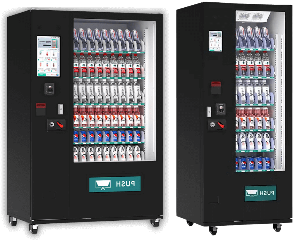 שני מכונות שתייה אוטומטיות